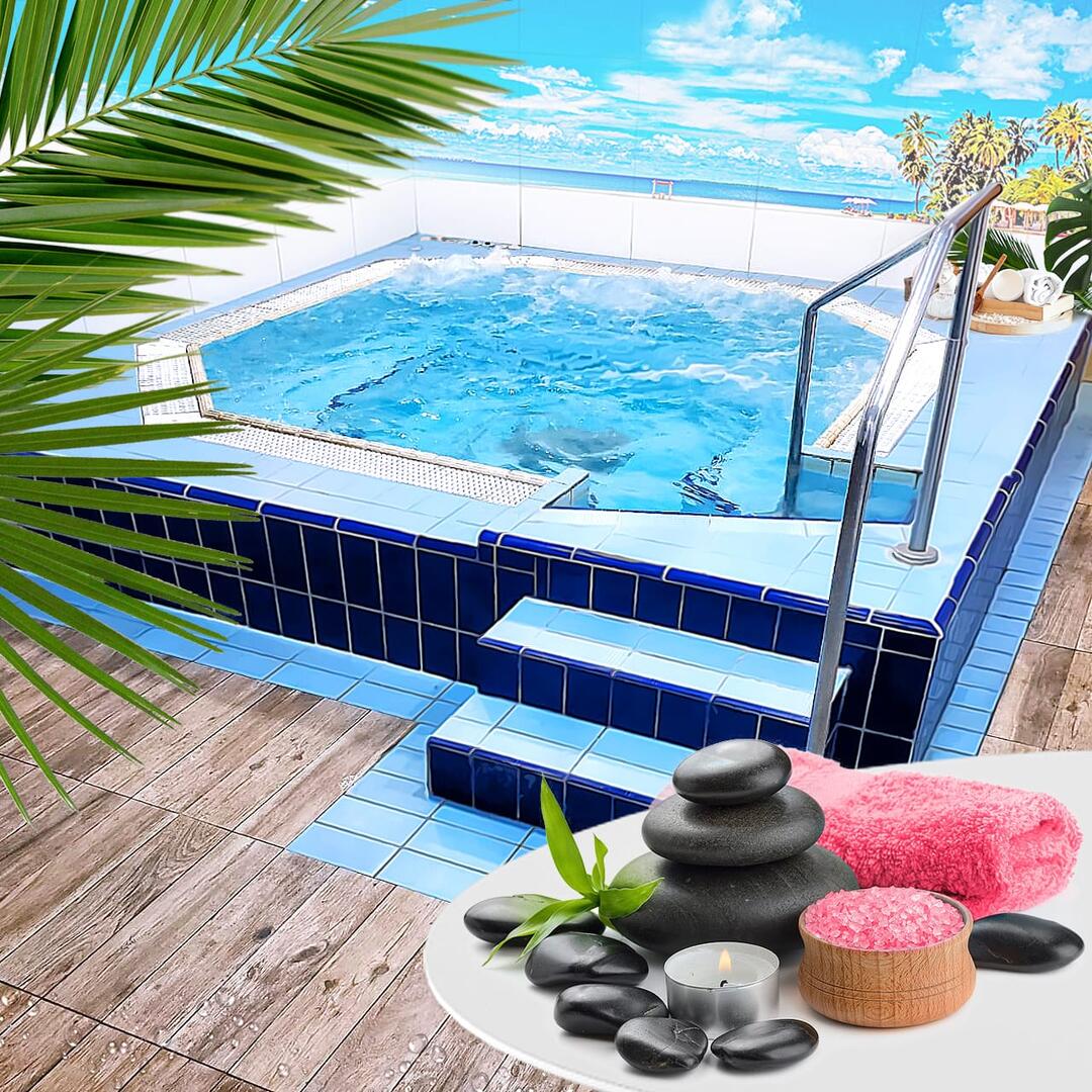 ג'קוזי - בריכה חיצונית - ספא אמריקנה