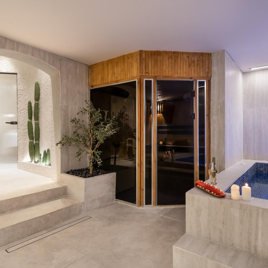 סאונה וג'קוזי במתחם הספא - ספא בהר פלטינום